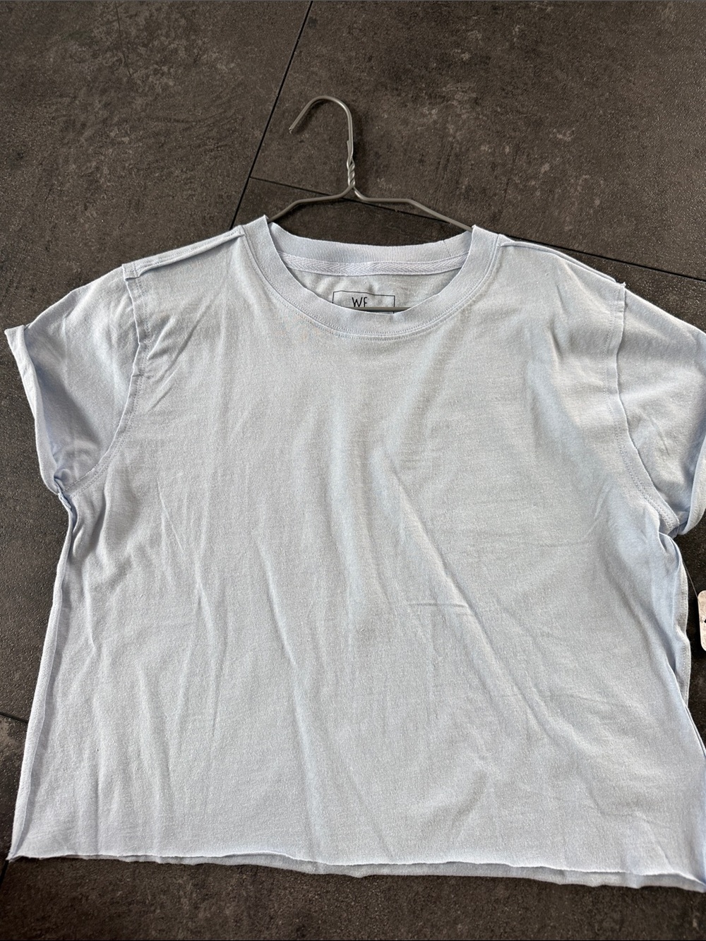 We the Free. Casual Light Blue Crewneck Short Sleeve Tee